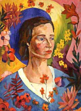 Lentulov, Aristarkh Unknown Lady in Blue oil painting image